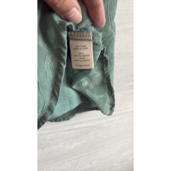 Grace & Emma Mini Dress - Puff Sleeves - Green Floral Pattern - XS - NWT - Picture 4 of 5